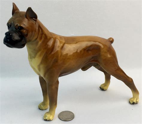 metal boxer dog statue|vintage boxer dog figurine.